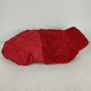 Small dog red winter fleece cover for chistmas and winter activities